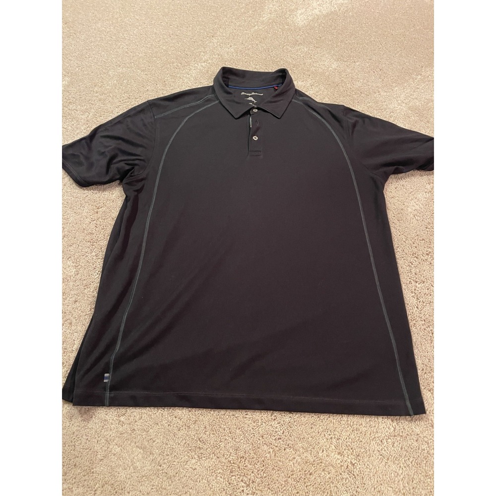 Tommy Bahama IslandZone Polo Shirt Mens 3XL Black Performance Golf
